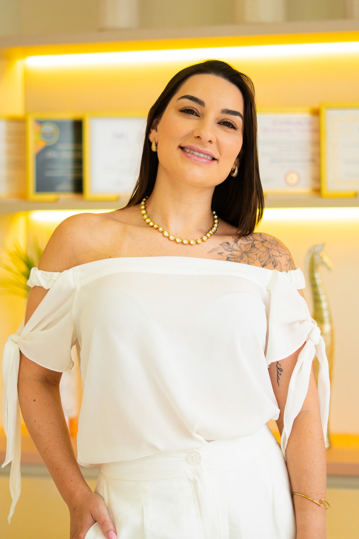 Retrato de Daniella Maciag na clínica